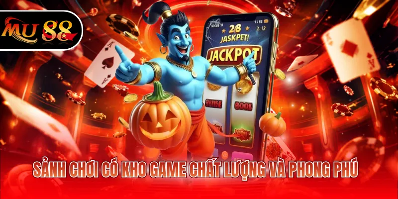 Sảnh chơi có kho game chất lượng và phong phú